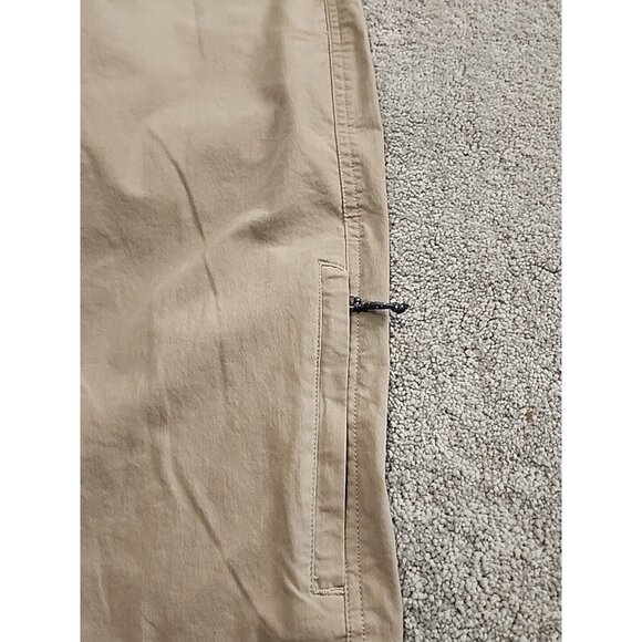 Ascend Nylon Hiking Chino Pants Mens 34X32 Beige Tan Stretch Comfort Zip Pocket - Picture 8 of 14